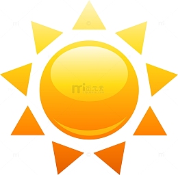 创意三角形太阳素材