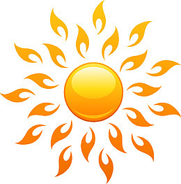 太阳光火苗图案