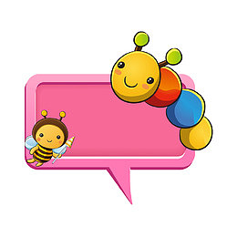 卡通动物边框对话框