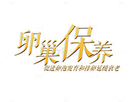 卵巢保养艺术字