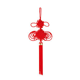 红色悬挂中国结新年元素