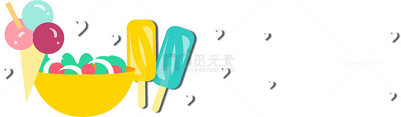 夏季元素banner矢量素材
