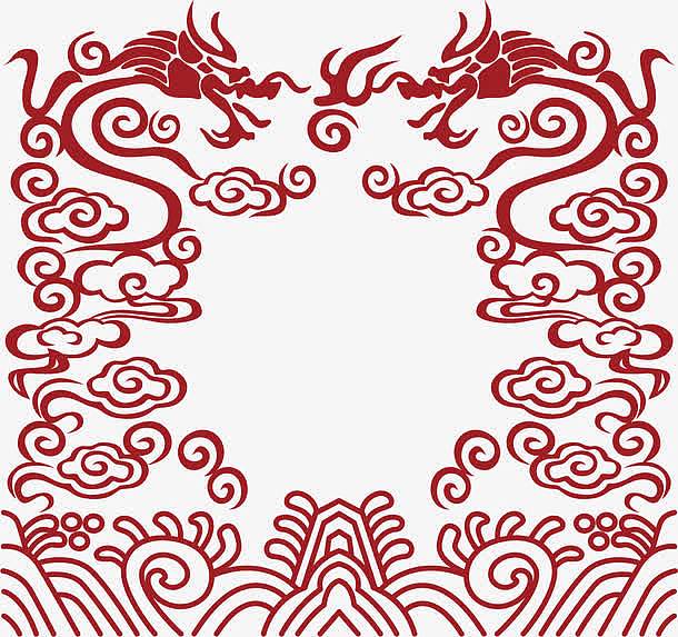 花纹中国风式红章