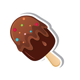 卡通巧克力冰棍