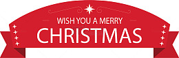 红色圣诞彩带标题
