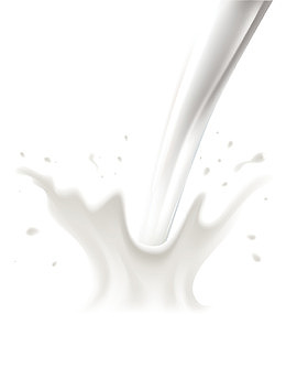 倾倒白色牛奶