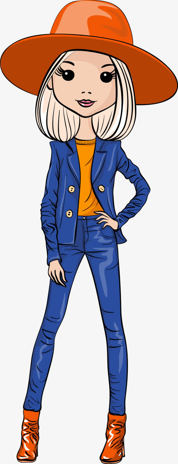 女性插画人物矢量素材素材免费下载_觅元素