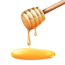 矢量蜂蜜搅拌棒