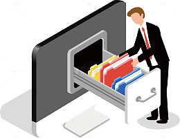 整理文件矢量图