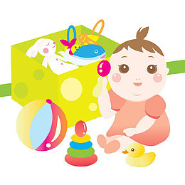孩子整理玩具
