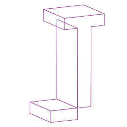 四维空间字母简图J