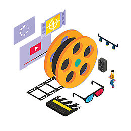 卡通胶卷场记板