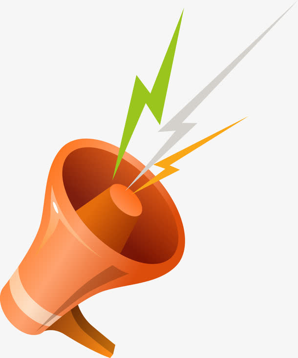 矢量手绘黄色喇叭免抠素材免费下载_觅元素51yuansu.com