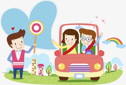 卡通插图交通安全