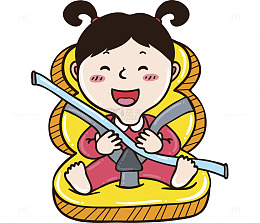 高兴地女孩