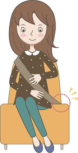 手绘如何使用安全带场景图