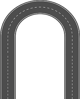 U形公路弯道