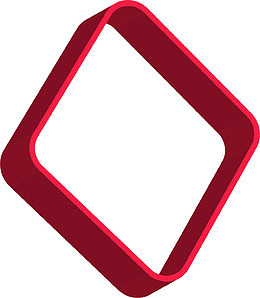 手绘红色边框方框