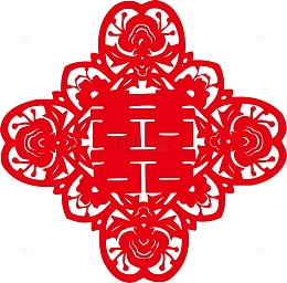 矢量双喜字帖