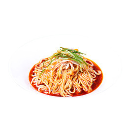 圆盘青椒鸡丝凉面食品餐饮