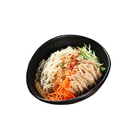 胡萝卜丝鸡丝凉面食品餐饮
