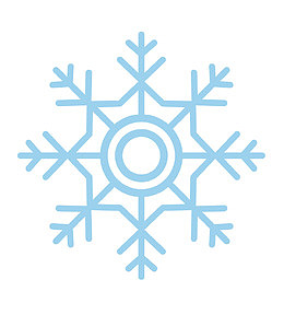 简约淡蓝色雪花