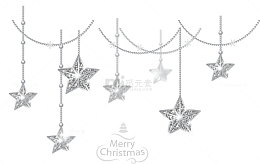 矢量手绘星星挂饰