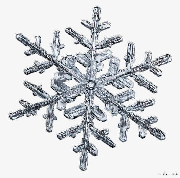 银色金属质感雪花