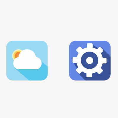 一个系统设置和天气图标