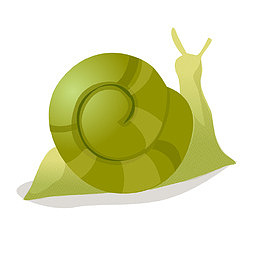 浅绿色矢量蜗牛