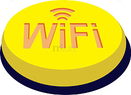 黄色按钮式wifi信号格