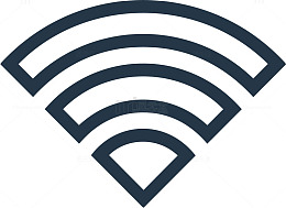 镂空蓝色wifi信号栏