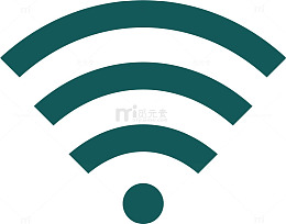 蓝色wifi信号格LOGO
