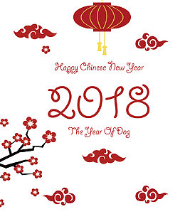 2018春节主题矢量背景