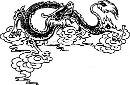 中国风龙凤纹样矢量图