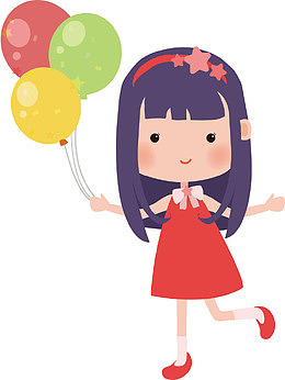 拿着气球的女孩