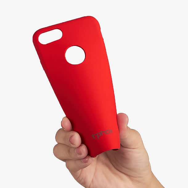 iphone7红色硅胶手机壳