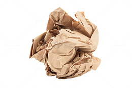 一团揉皱的牛皮纸