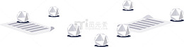 白色简约纸团