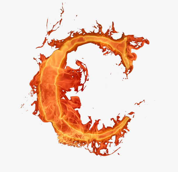 英文字母c火焰字