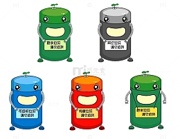 卡通环保垃圾分类制作沼气肥料宣