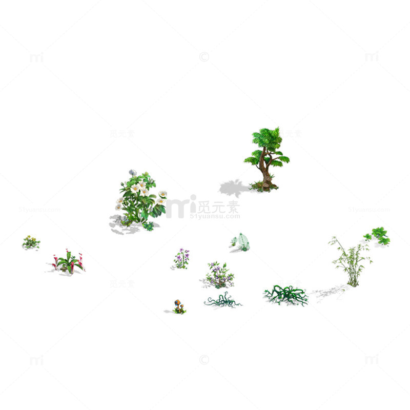 植被植物 小植物 绿色素材免费下载_觅元素