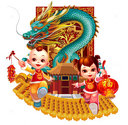 中国新年喜庆psd分层图