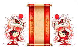 新春创意信息框psd分层图