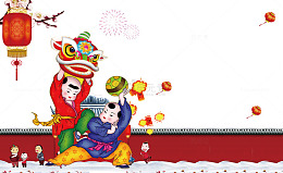新春喜庆背景矢量图