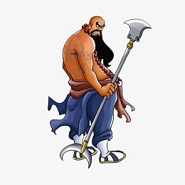 鲁智深pngpng卡通水浒人物天杀星李逵pngpng卡通q版梁山好汉大刀关胜