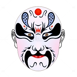 中国风手绘脸谱鲁智深