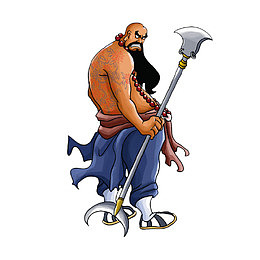 卡通游戏英雄鲁智深