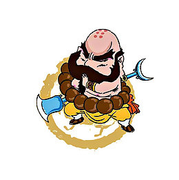 中国风卡通Q版鲁智深