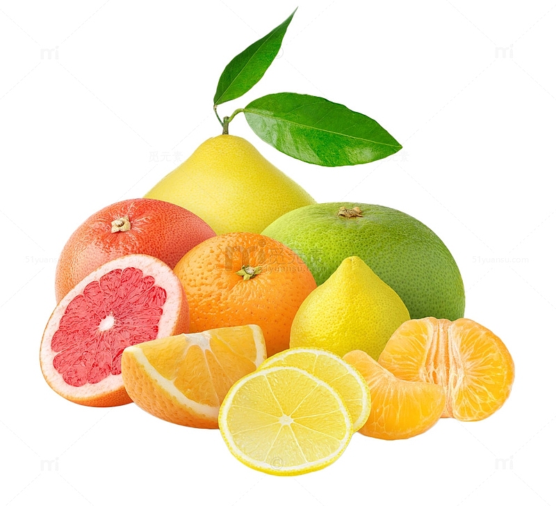 黄色水果柚子柑橘合集